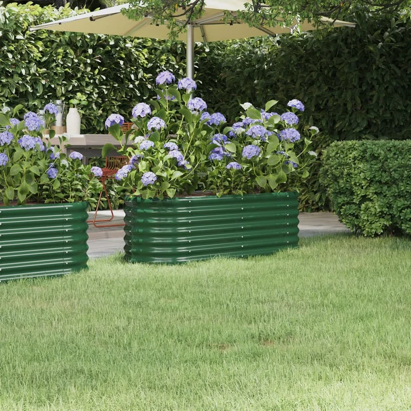 Jardinera Arriate Acero Galvanizado Verde 114x40x36 Cm
