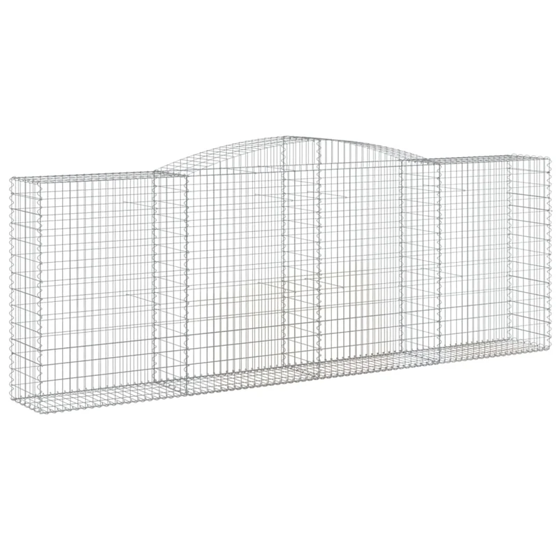 Cestas Gaviones 4 Uds Forma De Arco Hierro 400x50x140/160 Cm