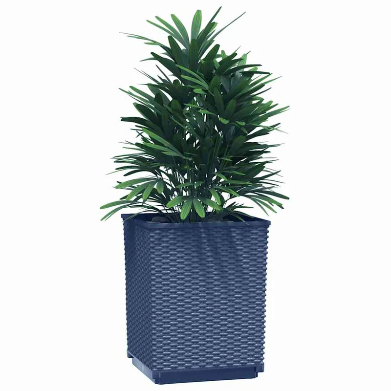 Jardineras 4 Uds Polipropileno Azul Gris 30x30x37 Cm