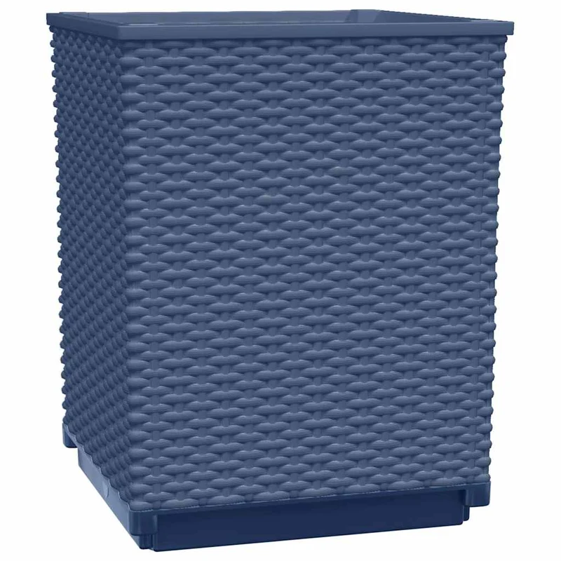 Jardineras 4 Uds Polipropileno Azul Gris 30x30x37 Cm