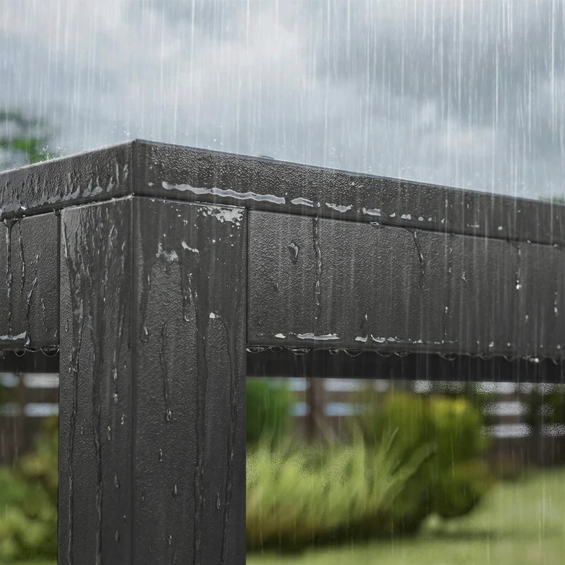 Outsunny Conjunto De Mesa Y Sillas Jardín De 7 Piezas Con Sillas Transpirables