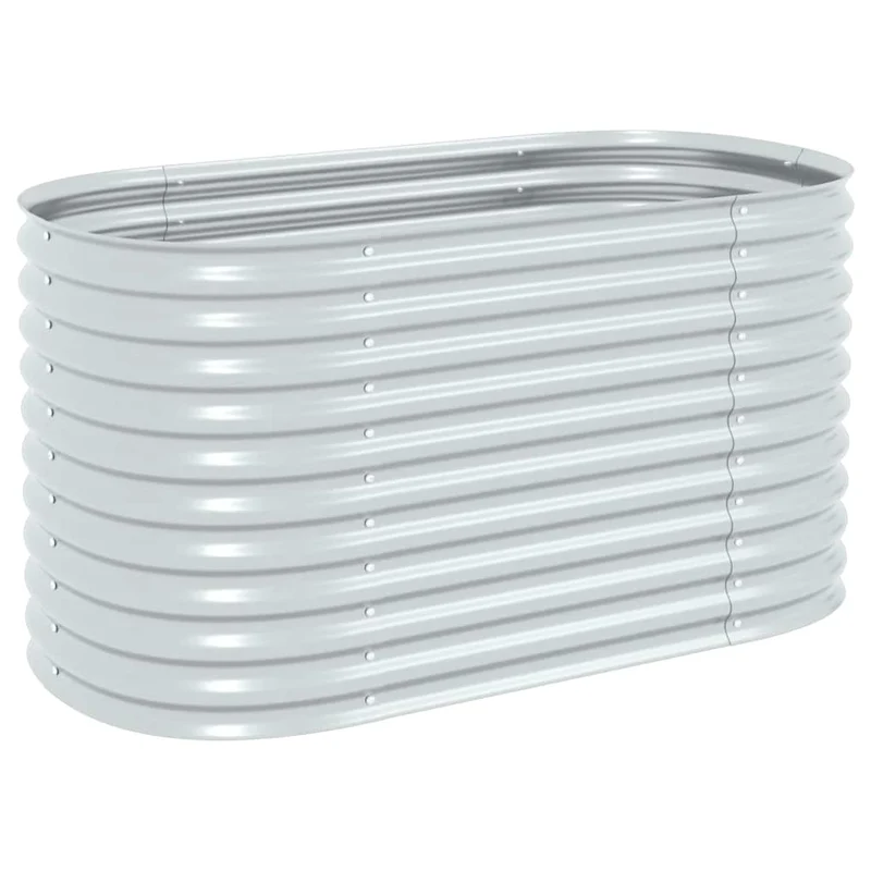 Arriate De Acero Galvanizado Plateado 160x80x81 Cm