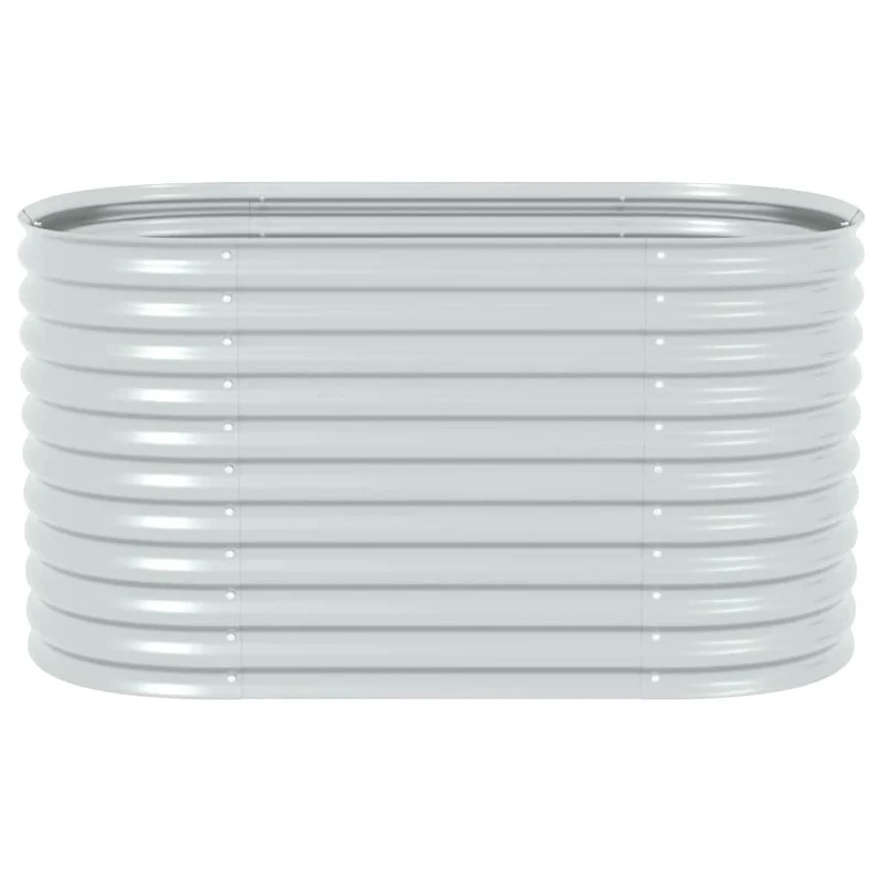 Arriate De Acero Galvanizado Plateado 160x80x81 Cm