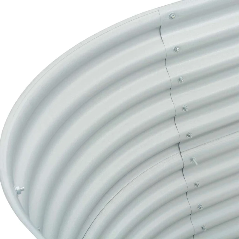 Arriate De Acero Galvanizado Plateado 160x80x81 Cm
