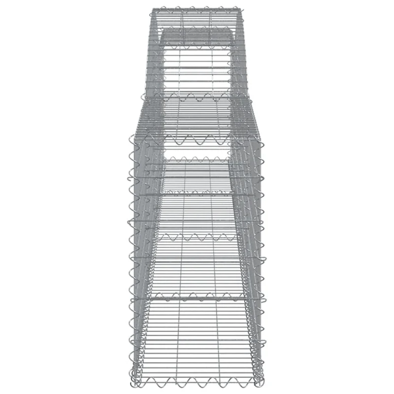 Cestas De Gaviones 8 Uds Forma De Arco Hierro 400x30x60/80 Cm