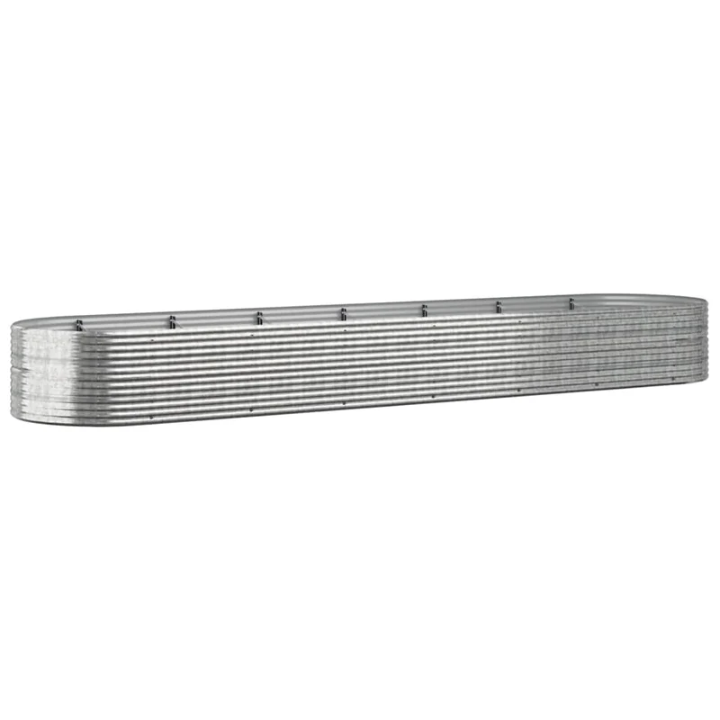 Jardinera Arriate Acero Recubrimiento Polvo Plata 584x140x68 Cm