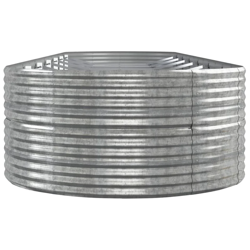 Jardinera Arriate Acero Recubrimiento Polvo Plata 584x140x68 Cm
