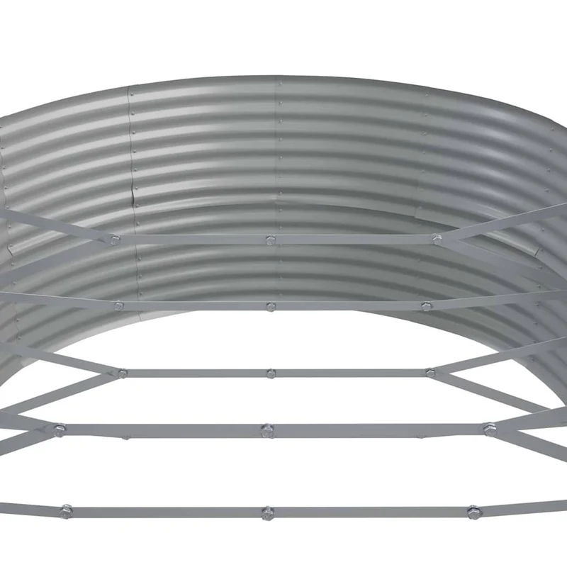 Jardinera Arriate Acero Recubrimiento Polvo Plata 584x140x68 Cm