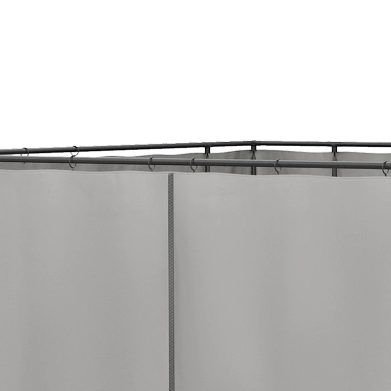 Outsunny 4 Paredes Laterales Para Cenador 3x2 M Sin Ventanas Gris Claro