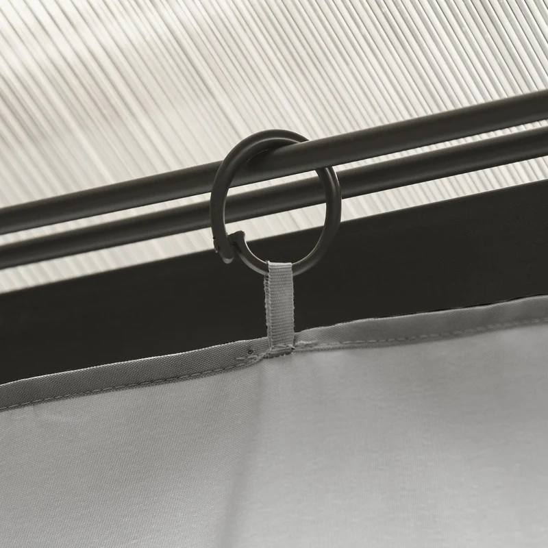 Outsunny 4 Paredes Laterales Para Cenador 3x2 M Sin Ventanas Gris Claro
