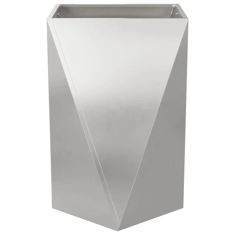 Jardinera 2 Uds. Plateado 50 X 50 X 75 Cm Acero Inoxidable