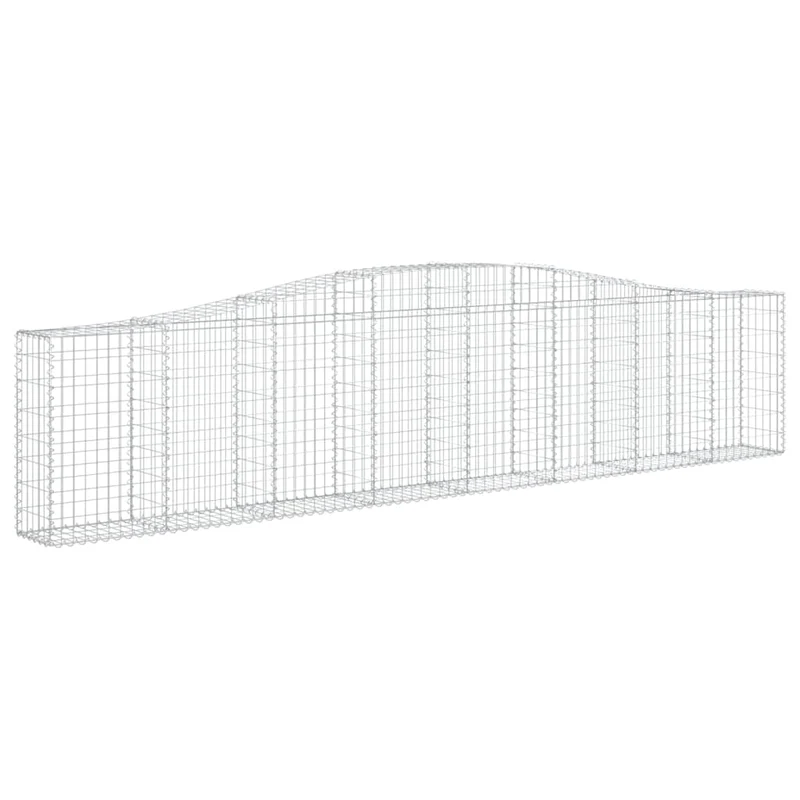 Cestas De Gaviones 10 Uds Forma De Arco Hierro 400x30x80/100 Cm