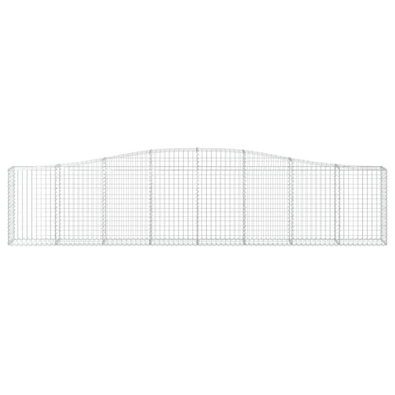 Cestas De Gaviones 10 Uds Forma De Arco Hierro 400x30x80/100 Cm