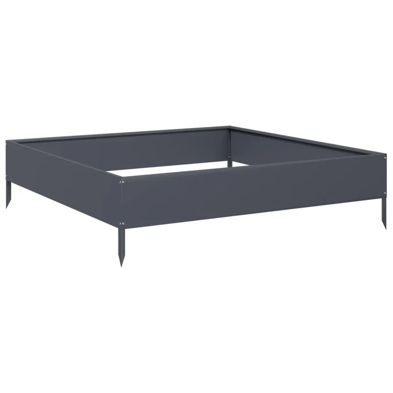 Arriate De Acero Gris Antracita 100x100x26 Cm