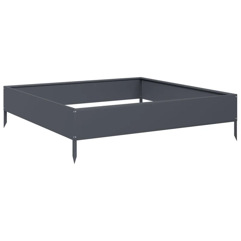 Arriate De Acero Gris Antracita 100x100x26 Cm