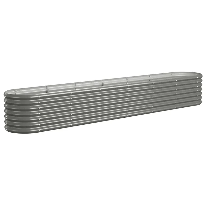 Jardinera Arriate Acero Galvanizado Gris 260x40x36 Cm