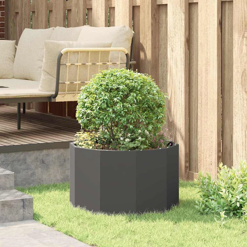 Jardinera Negro 60 X 60 X 35 Cm Acero