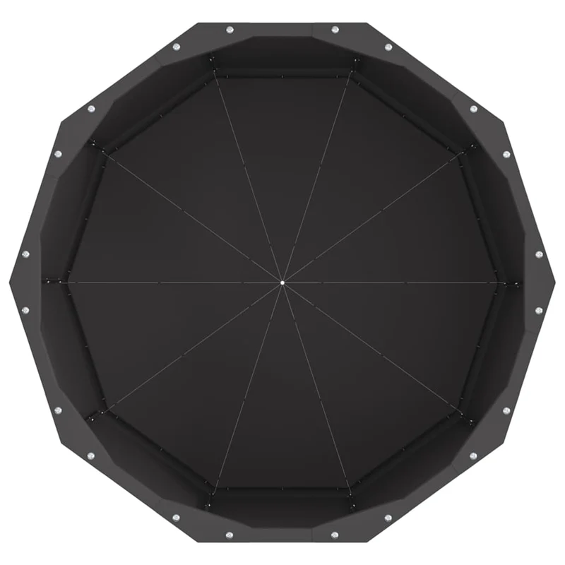 Jardinera Negro 60 X 60 X 35 Cm Acero