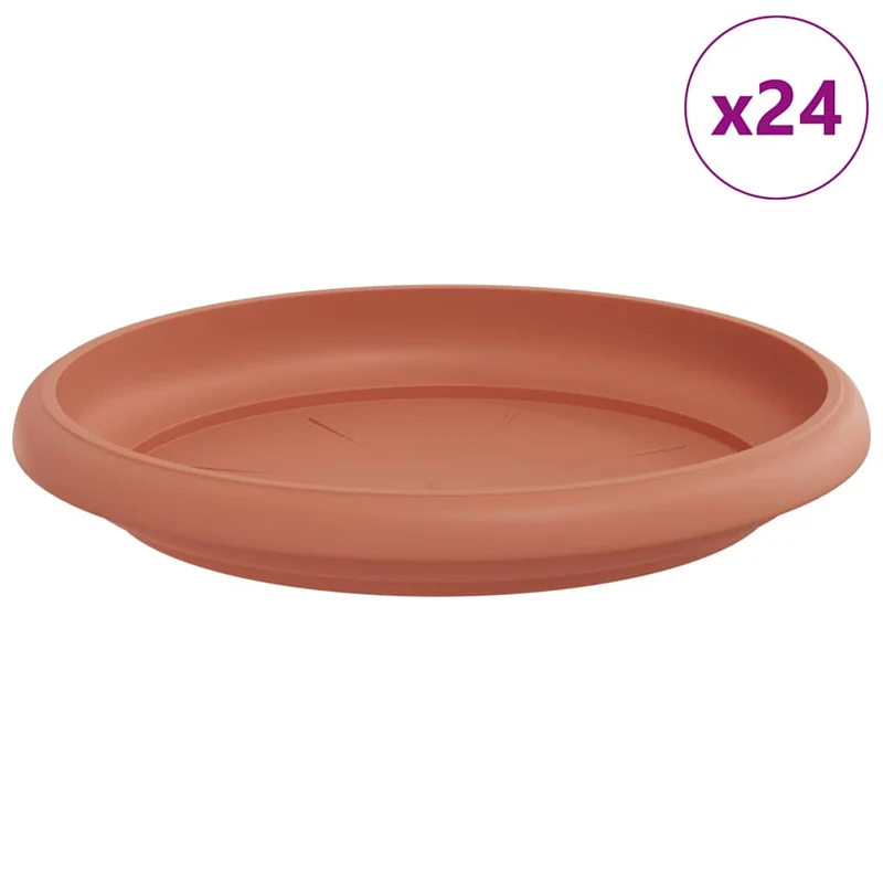 Bandeja Redonda Para Flores 24 Uds. Rojo Ladrillo Ø 14 X 2 Cm