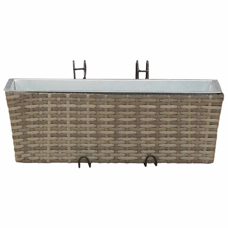 Barandilla 2 Uds. Gris 50 X 17 X 17 Cm Metal