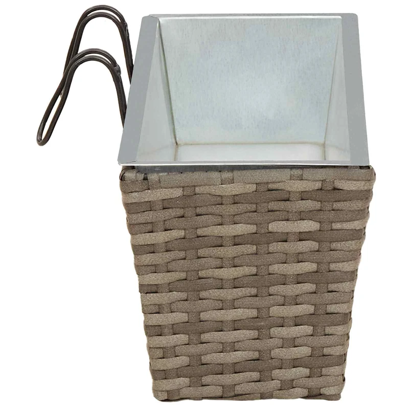 Barandilla 2 Uds. Gris 50 X 17 X 17 Cm Metal