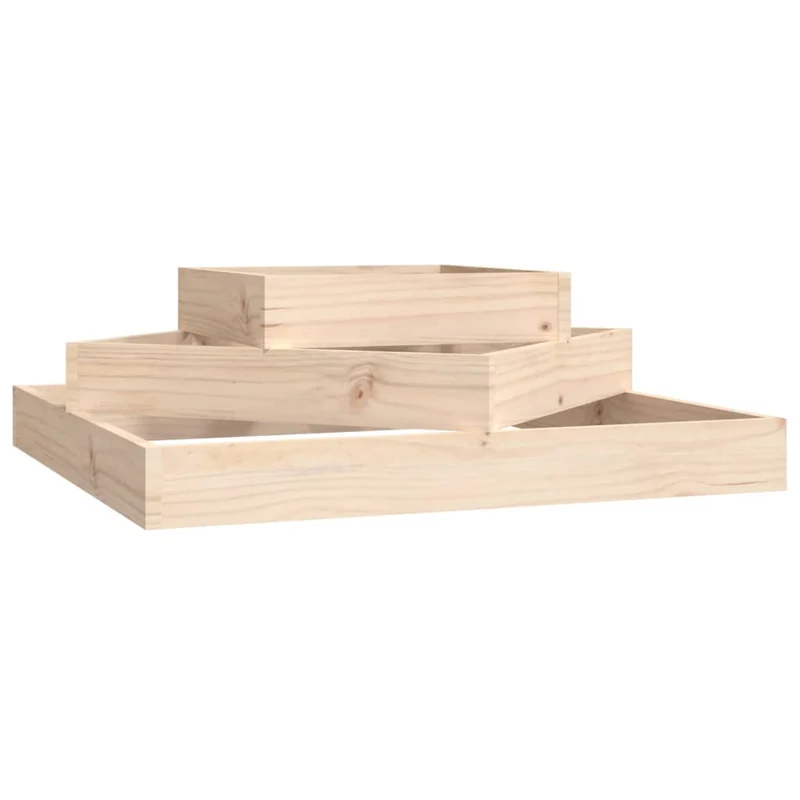 Jardinera De Madera Maciza De Pino 83x83x27 Cm