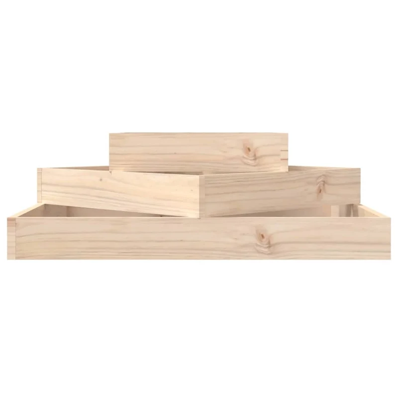 Jardinera De Madera Maciza De Pino 83x83x27 Cm
