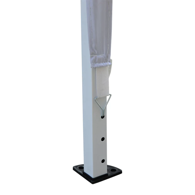Outsunny Carpa Plegable 3x3 M Con Bolsa Altura Ajustable Blanco Plata
