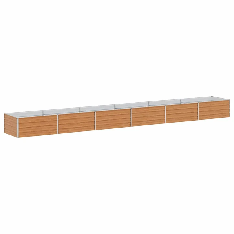Arriate Elevado Marrón Claro 600 X 80 X 45 Cm Acero Galvanizado