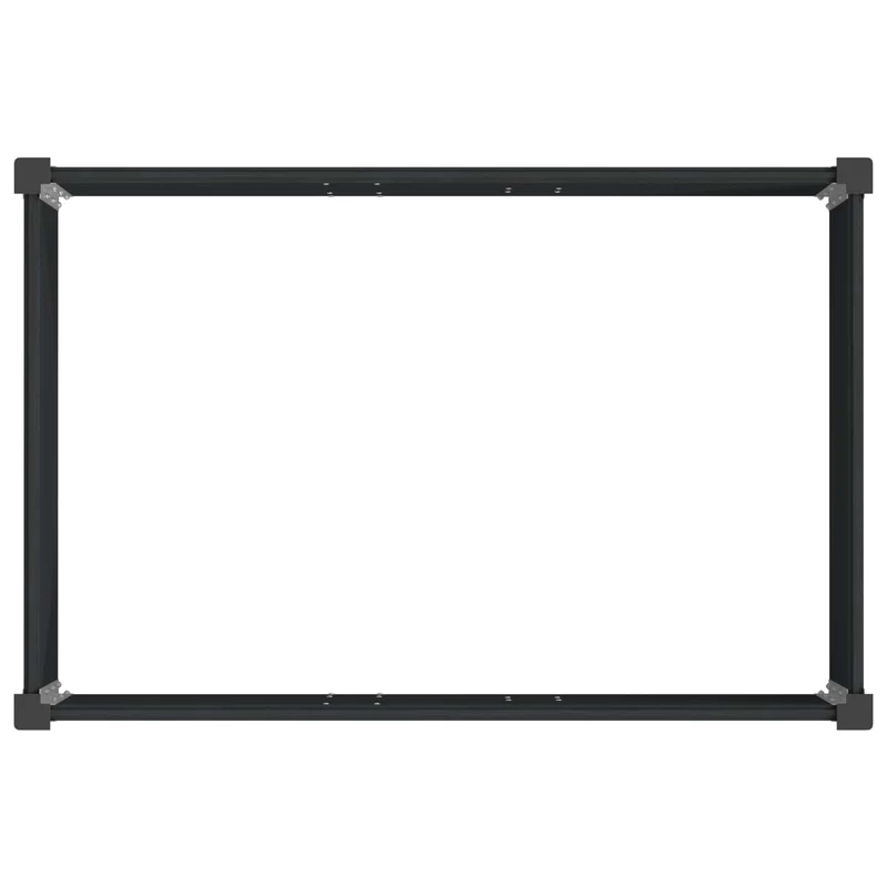 Arriate Elevado Negro 150 X 100 X 54 Cm Wpc Y Aluminio