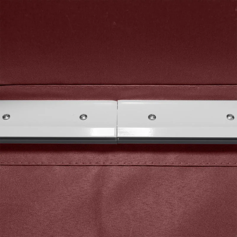 Outsunny Toldo Manual Retráctil 3,5x2,5 M Con Ángulo Ajustable Manivela Rojo