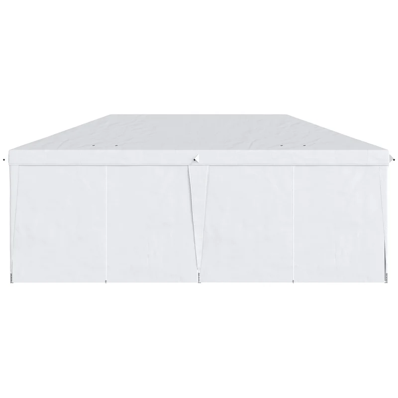 Outsunny Carpa Plegable 5,85x2,95x2,7 M Con 4 Paneles 4 Ventanas Blanco