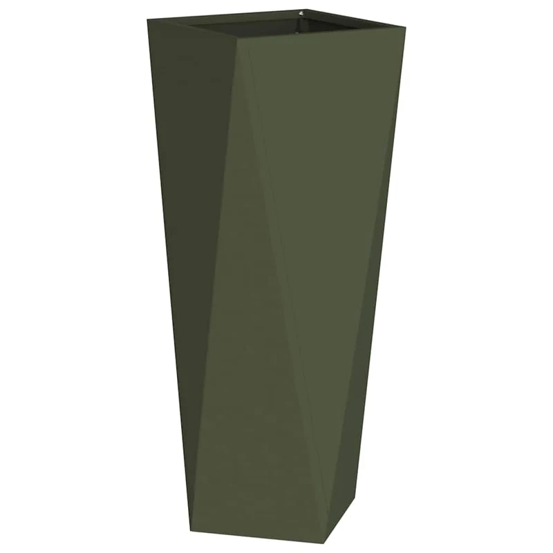 Jardinera Verde Oliva 30 X 30 X 75 Cm Acero