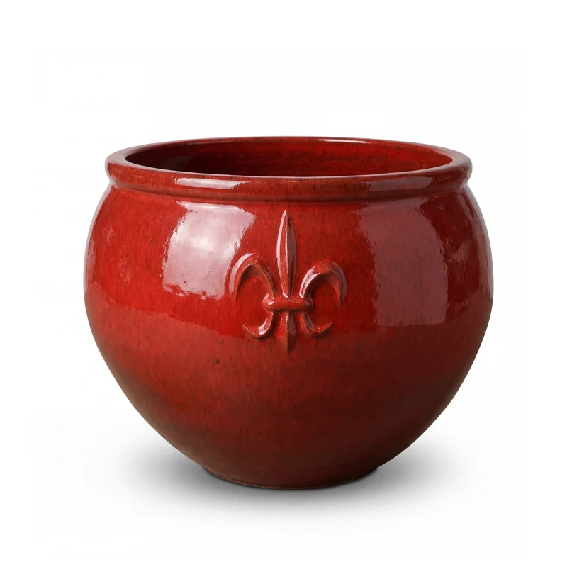 Pot CLOVIS 53x43cm rouge tropical