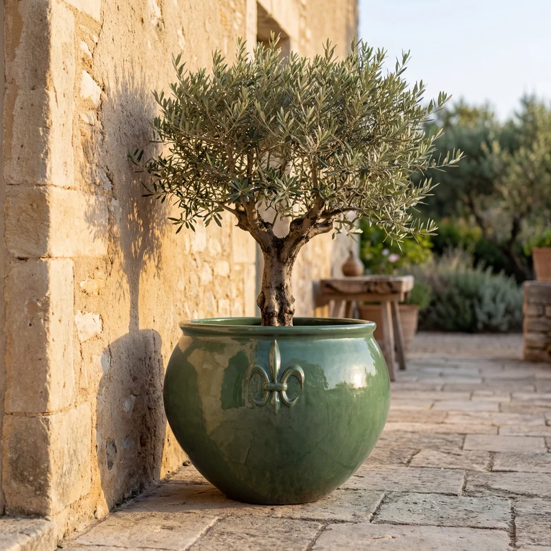 Pot CLOVIS 86x64cm jade
