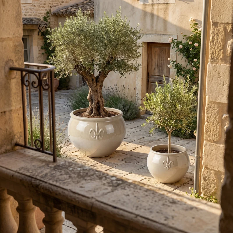Pot CLOVIS 86x64cm crème
