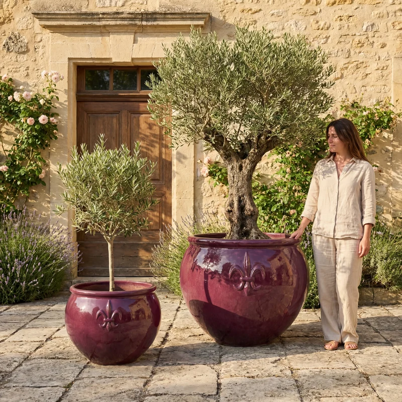 Pot CLOVIS 53x43cm violet