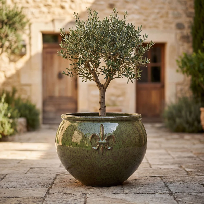 Pot CLOVIS 86x64cm vert tropical
