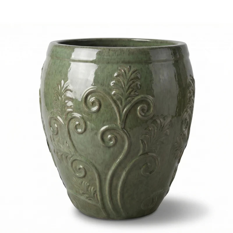 Pot GAIA 52x58cm perle de jade