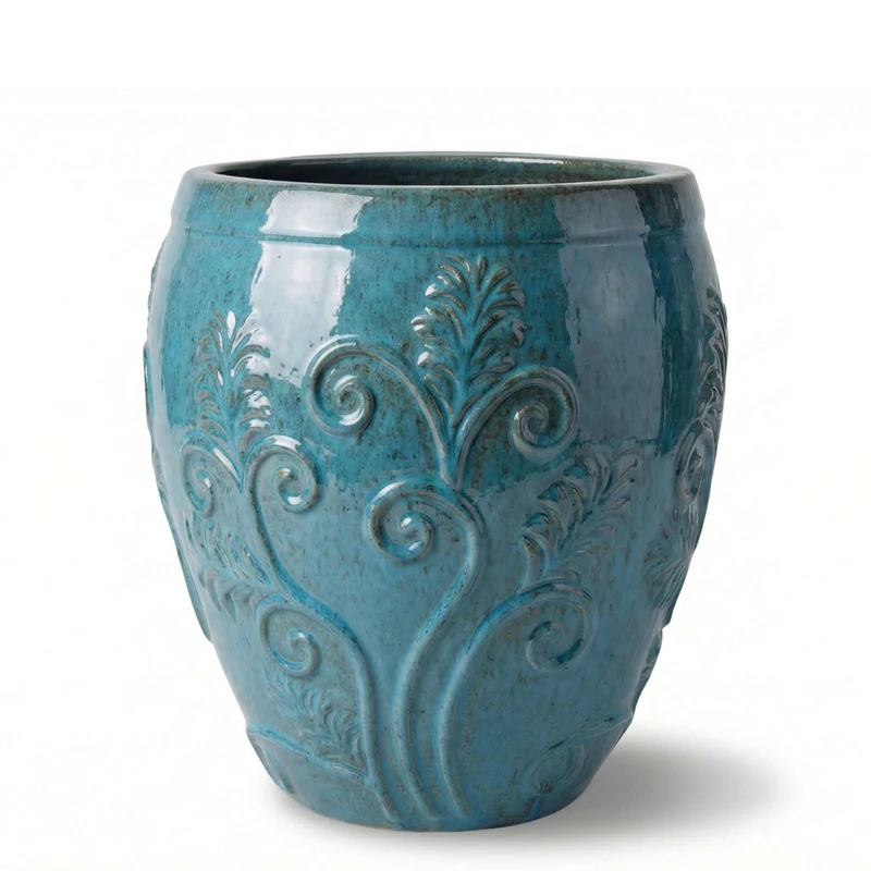 Pot GAIA 52x58cm bleu acier