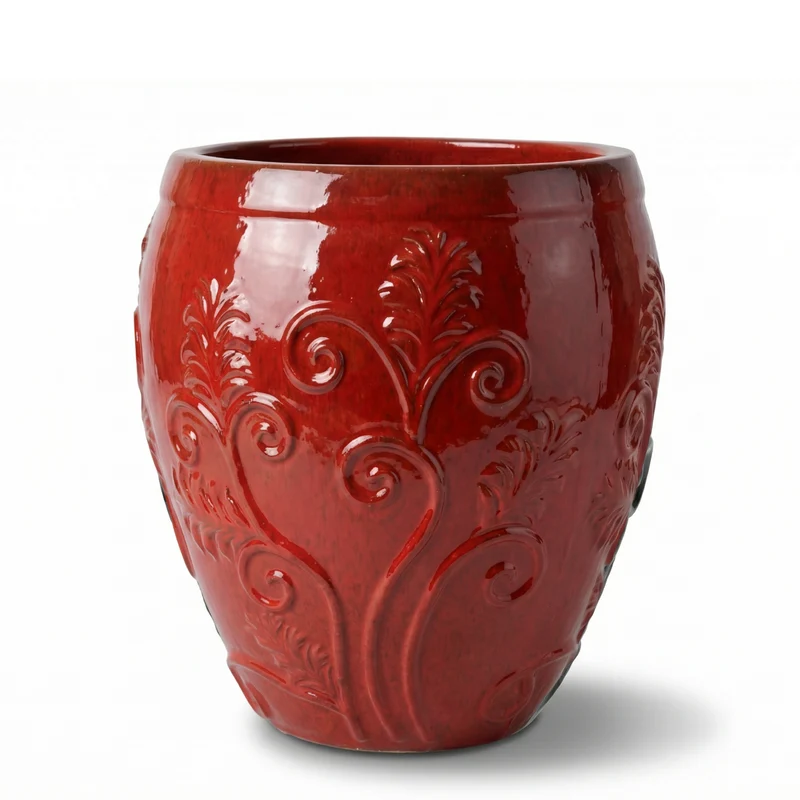 Pot GAIA 52x58cm rouge tropical