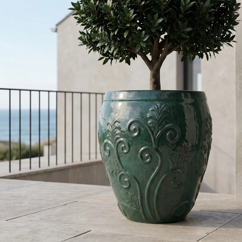 Pot GAIA 75x78cm jade