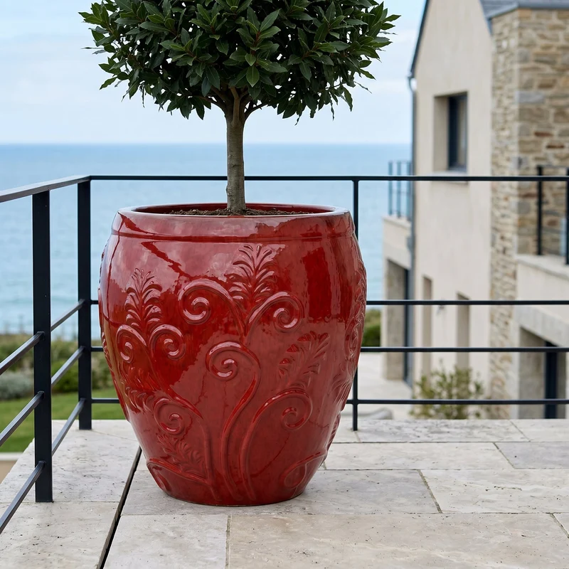 Pot GAIA 75x78cm rouge tropical