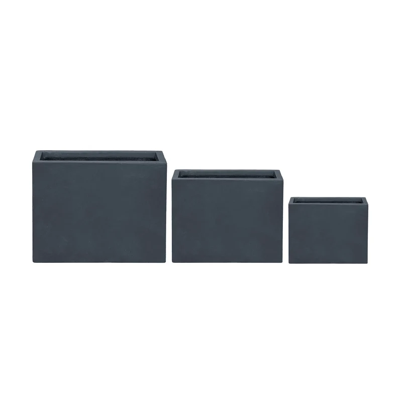 Jardinière HORIZON 80x35x75cm gris foncé