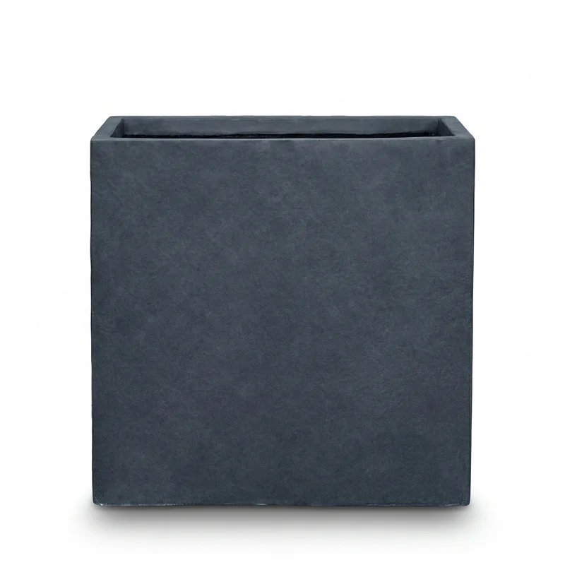 Cache-pot pré percé KUBIX 50x50cm gris foncé