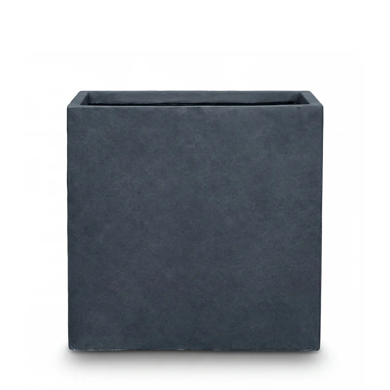 Cache-pot pré percé KUBIX 40x40cm gris foncé