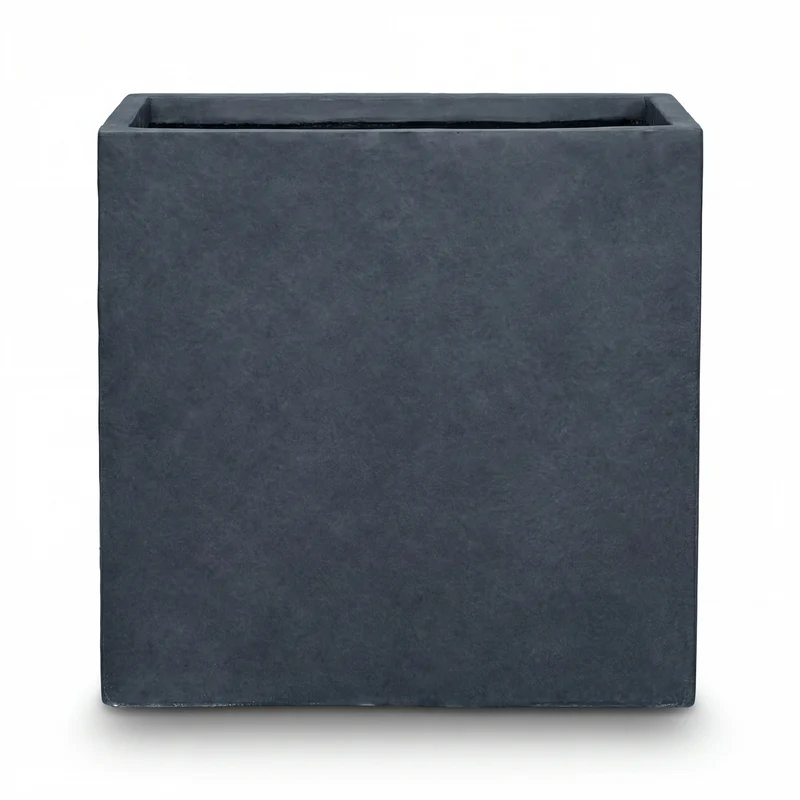 Cache-pot pré percé KUBIX 75x75cm gris foncé