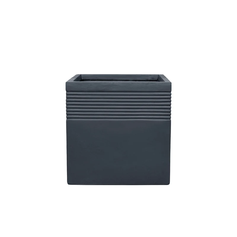 Cache-pot pré percé SPIRIT 45x45cm gris foncé