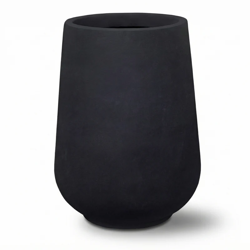 Cache-pot pré percé MONOLITH 54x70cm noir mat