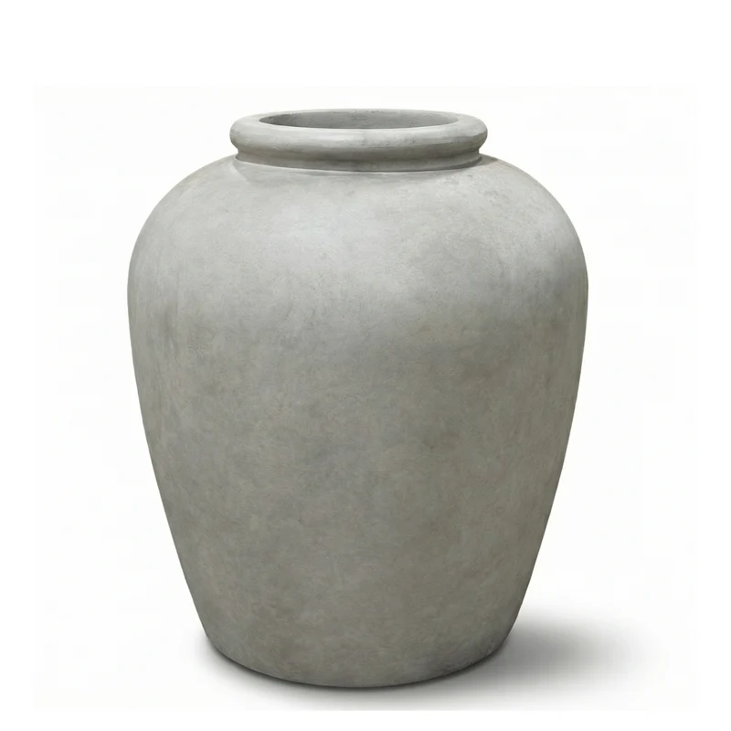 Cache-pot pré percé ORIGIN 43x48cm gris brume